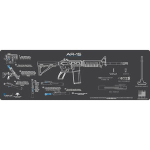 Rifle Cleaning Mat - Instructional - AR-15 - Made in the USA