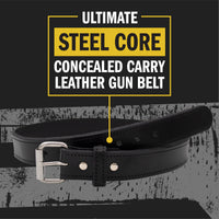 Load image into Gallery viewer, Ultimate Steel Core Concealed Carry Leather Gun Belt - Lifetime Warranty - Made In USA
