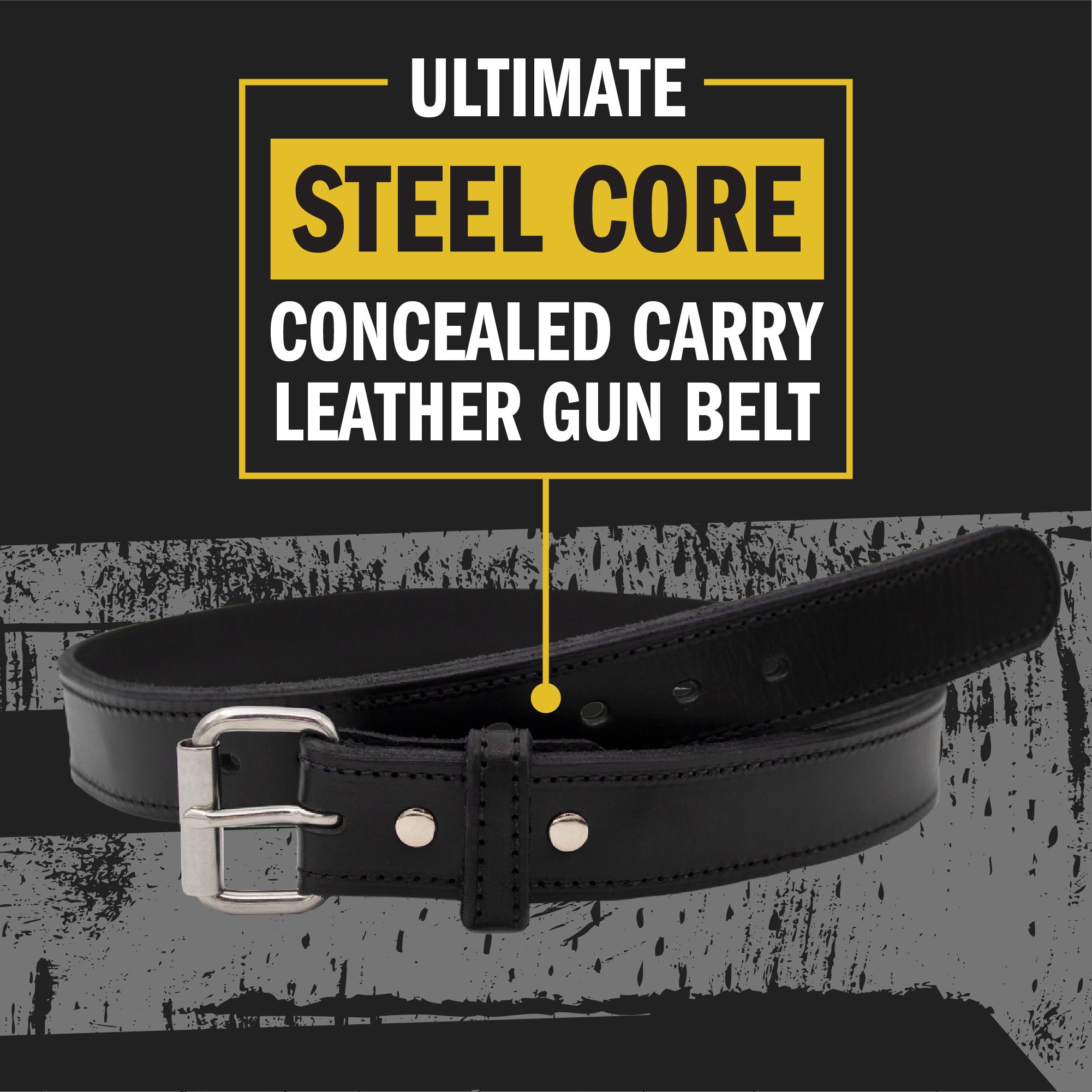 Relentless Tactical The Ultimate Concealed Carry CCW Leather Gun Belt - 2016 Model - New and Improved - 14 Ounce 1 1/2 inch Premium Full Grain Leather